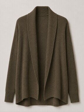 MUDD | Olive Green Open Front Shawl Cardigan Chynky Ribbed Casual Sweater | XL